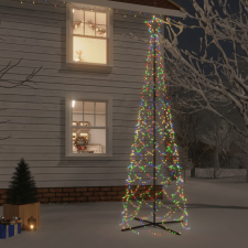vidaXL kúp alakú karácsonyfa 500 színes LED-del 100 x 300 cm műfenyő