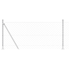 vidaXL lánckerítés 7 oszloppal 1x10 m horganyzott acél (3351293) építőanyag