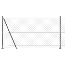 vidaXL Láncos Kerítés 7 Flanged Posts 1.2x10 m Horganyzott Acél (3351266) építőanyag