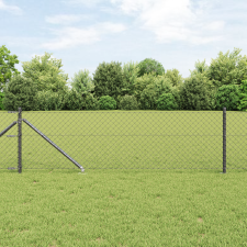 vidaXL Láncos Kerítés 7 Tüskés Poszttal 0.6x10 m Galvanizált Acél építőanyag