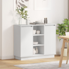 vidaXL LED-es oldalszekrény Fehér 90x32x75 cm Mérnöki fa bútor