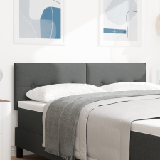 vidaXL LED Fejtámla Gombtűzött Sötétszürke 72 cm Szövet ágy és ágykellék
