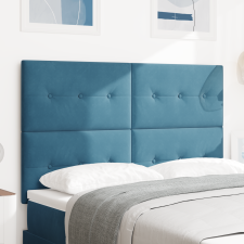 vidaXL LED Fejtámla Sötétkék 72 cm Bársony ágy és ágykellék