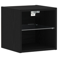 vidaXL LED TV Szekrény Fekete Tölgy 30x28,5x30 cm Mérnöki Fa (863085) bútor