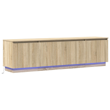 vidaXL LED világítású TV szekrény Sonoma tölgy 180x38x49 cm Mérnöki fa (3376146) bútor