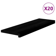vidaXL lépcsőfokok 20 db Sötétbarna 80x25x2 cm tömör fa tölgyfa lakástextília