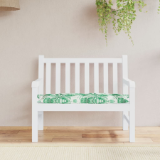 vidaXL Levélmintás oxford szövet kerti padpárna 110 x 50 x 7 cm lakástextília