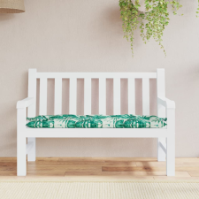 vidaXL levélmintás oxford szövet kerti padpárna 120 x 50 x 7 cm lakástextília