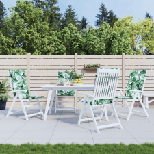 vidaXL Levélmintás Székpárna - 4 db - 120x50cm kerti bútor