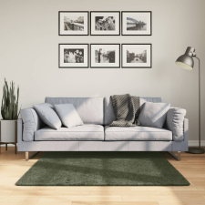 vidaXL lombzöld rövid szálú puha és mosható szőnyeg 120 x 120 cm lakástextília