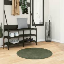 vidaXL lombzöld rövid szálú puha és mosható szőnyeg Ø 80 cm lakástextília