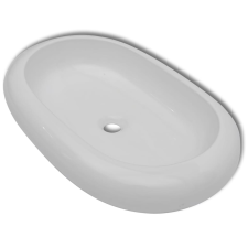 vidaXL Luxus Kerámia Mosdó Ovális Alakú Mosogató Fehér 63 x 42 cm (140673) szaniter