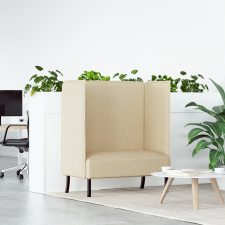 vidaXL Magas Háttámlás Kanapé Krém 109x56x121 cm Textil bútor