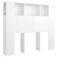 vidaXL magasfényű fehér áthidaló szekrény 120 x 18,5x 104,5 cm (811922) ágy és ágykellék