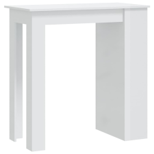 vidaXL magasfényű fehér bárasztal tárolópolccal 102 x 50 x 103,5 cm (809473) bútor