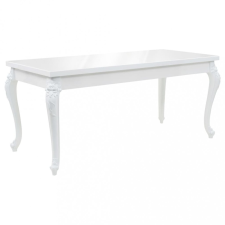 vidaXL Magasfényű fehér étkezőasztal 179 x 89 x 81 cm bútor