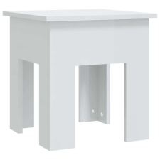 vidaXL Magasfényű fehér forgácslap dohányzóasztal 40 x 40 x 42 cm bútor