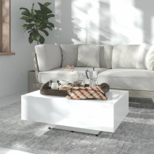 vidaXL Magasfényű fehér forgácslap dohányzóasztal 85 x 55 x 31 cm bútor
