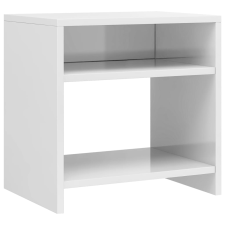 vidaXL magasfényű fehér forgácslap éjjeliszekrény 40 x 30 x 40 cm  (800021) bútor