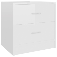 vidaXL magasfényű fehér forgácslap éjjeliszekrény 40 x 30 x 40 cm (801047) bútor