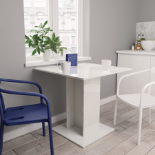 vidaXL magasfényű fehér forgácslap étkezőasztal 80 x 80 x 75 cm bútor