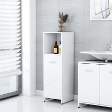 vidaXL magasfényű fehér forgácslap fürdőszobaszekrény 30 x 30 x 95 cm fürdőszoba bútor