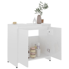 vidaXL magasfényű fehér forgácslap fürdőszobaszekrény 60 x 33 x 61 cm (802648) bútor