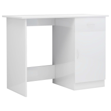 vidaXL magasfényű fehér forgácslap íróasztal 100 x 50 x 76 cm (801086) bútor