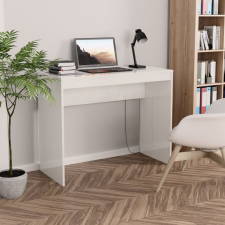 vidaXL Magasfényű fehér forgácslap íróasztal 90 x 40 x 72 cm íróasztal
