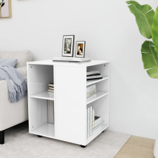 vidaXL magasfényű fehér forgácslap kerekes szekrény 60 x 53 x 72 cm bútor