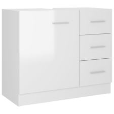 vidaXL magasfényű fehér forgácslap mosdószekrény 63 x 30 x 54 cm (804190) fürdőszoba bútor