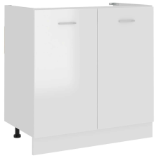 vidaXL magasfényű fehér forgácslap mosogató alsószekrény 80x46x81,5 cm bútor