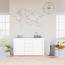 vidaXL Magasfényű fehér forgácslap tálalószekrény 120 x 36 x 69 cm bútor