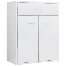 vidaXL magasfényű fehér forgácslap tálalószekrény 60 x 30 x 75 cm (800717) bútor