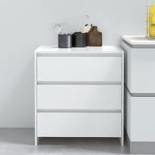 vidaXL magasfényű fehér forgácslap tálalószekrény 70 x 41 x 75 cm bútor
