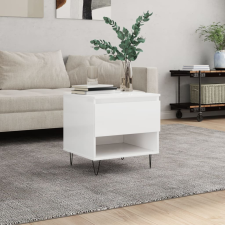 vidaXL magasfényű fehér műfa dohányzóasztal 50 x 46 x 50 cm bútor