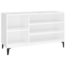 vidaXL magasfényű fehér szerelt fa cipősszekrény 102x36x60 cm (819750) bútor