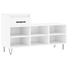 vidaXL magasfényű fehér szerelt fa cipősszekrény 102x36x60 cm (831366) bútor