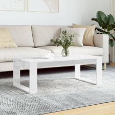 vidaXL magasfényű fehér szerelt fa dohányzóasztal 102x50x35 cm bútor