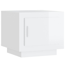 vidaXL magasfényű fehér szerelt fa dohányzóasztal 51 x 50 x 45 cm (811805) bútor