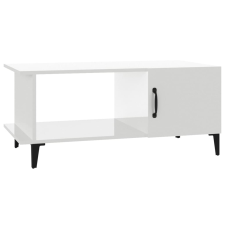 vidaXL magasfényű fehér szerelt fa dohányzóasztal 90 x 50 x 40 cm (812759) bútor