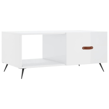 vidaXL magasfényű fehér szerelt fa dohányzóasztal 90 x 50 x 40 cm (829182) bútor