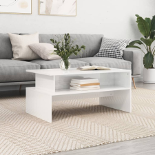 vidaXL magasfényű fehér szerelt fa dohányzóasztal 90 x 55 x 42,5 cm bútor