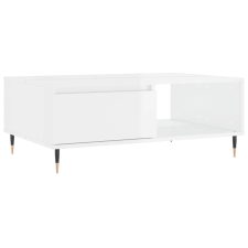 vidaXL magasfényű fehér szerelt fa dohányzóasztal 90 x 60 x 35 cm (827054) bútor