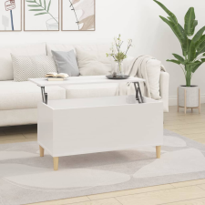 vidaXL magasfényű fehér szerelt fa dohányzóasztal 90x44,5x45 cm bútor