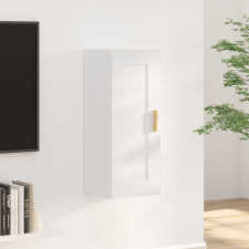 vidaXL magasfényű fehér szerelt fa faliszekrény 35 x 34 x 90 cm bútor