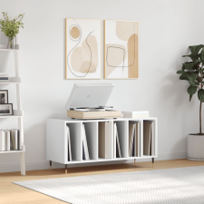 vidaXL magasfényű fehér szerelt fa hanglemezszekrény 100 x 38 x 48 cm bútor