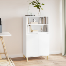 vidaXL magasfényű fehér szerelt fa magasszekrény 60 x 36 x 110 cm bútor