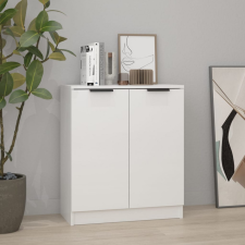 vidaXL Magasfényű fehér szerelt fa tálalószekrény 60 x 30 x 70 cm bútor