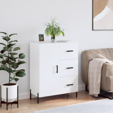 vidaXL magasfényű fehér szerelt fa tálalószekrény 69,5 x 34 x 90 cm bútor